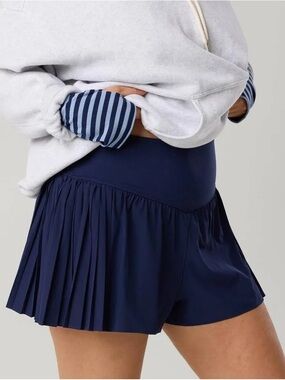 aerie Navy Pleated Athletic Skort